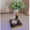Incensário Vareta Egípcio Rei Egípcio com Porta Velas Preto - 4