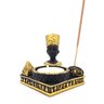 Incensário Vareta Egípcio Rei Egípcio com Porta Velas Preto - 3
