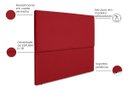 Ver imagem 3 de Cabeceira Cama Box Organica Casal 140cm Luna Suede C/frame Vermelho