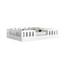 Cama Casal Infantil Montessoriana Helo Branca + Luminária Led - 2