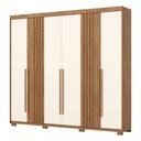 Ver imagem 1 de Guarda Roupa Casal Norton 6 Portas Nature Off White - Henn