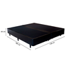 Cama Box Casal 138 Bipartido Tecido Sintético Preto com Colchão Polônia Bello Box - D28 65x138x188 - 3