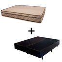 Ver imagem 1 de Cama Box Casal 138 Bipartido Tecido Sintético Preto com Colchão Polônia Bello Box - D28 65x138x188