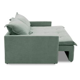 Sofá sem Caixa Retrátil e Reclinável 1,65m com Molas Maira Boucle Menta Rover & Beato - 8