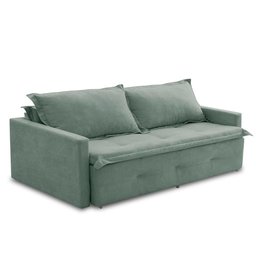 Sofá sem Caixa Retrátil e Reclinável 1,65m com Molas Maira Boucle Menta Rover & Beato - 6