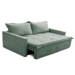 Sofá sem Caixa Retrátil e Reclinável 1,65m com Molas Maira Boucle Menta Rover & Beato - 7