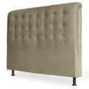 Ver imagem 1 de Cabeceira Estofada Cama Box Casal King Louise 195cm Suede Bege Escuro - Desk Design