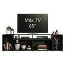 Ver imagem 4 de Rack para TV até 65 Polegadas Madesa Cancun Preto Cor:Preto
