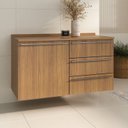 Ver imagem 1 de Balcão para Cozinha Fit 120cm com Tampo Marrom/Larnaca