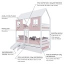 Ver imagem 4 de Treliche Casinha Encantada com Kit Escada/ Escorregador Madeira Maciça Rosa/ Branco Housin