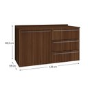 Ver imagem 4 de Balcão para Cozinha Fit 120cm com Tampo Yescasa Marrom/Oliva