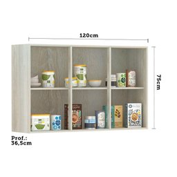 Armário Para Cozinha 120cm 3 Portas Vidro Reflecta Bronze - 3