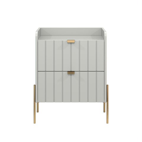 Mesa de Cabeceira Industrial Retro Moriah 45cm Pés de Ferro Palito