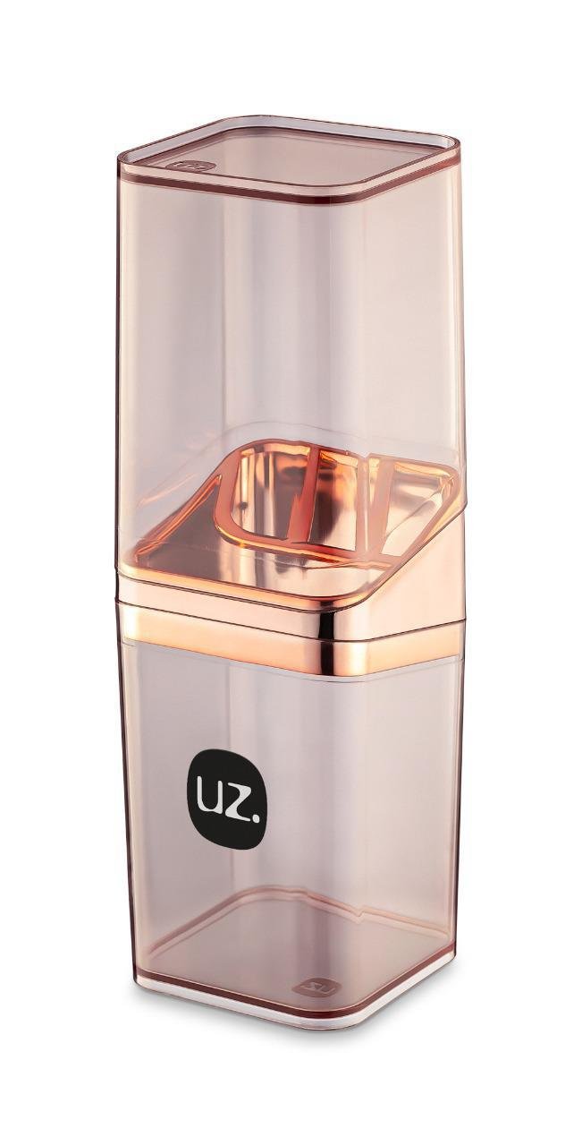 Kit para Pia de Banheiro 4 Peças Rose Gold Slim Uz Rosa - 4