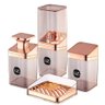Kit para Pia de Banheiro 4 Peças Rose Gold Slim Uz Rosa - 1