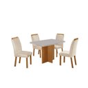 Ver imagem 2 de Conjunto Sala de Jantar Mesa Moscou Tp Canto Copo com 4 Cadeiras Mariana