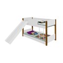 Ver imagem 3 de Beliche Infantil com Escorregador Branca e Amêndoa Branco