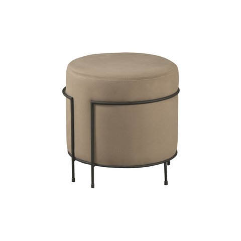 Puff Redondo Conforatavel Pés Mestalon de Luxo