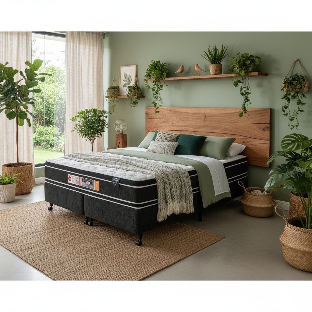 Cama Box Queen Castor Black e White Air Double Face D33 158x198x54 ...
