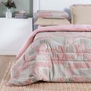 Ver imagem 2 de Edredom Maggy Dupla Face King 1 Peça Percale 200 Fios Estampado Quadri Rosa 80% Algodão - 20% Poli