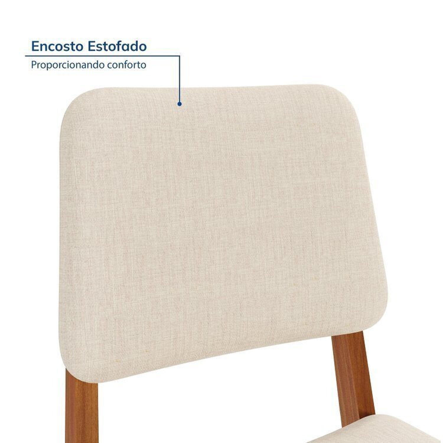 Conjunto Sala de Jantar 1 Mesa Tangará 130cm 4 Cadeiras Estofadas Miriti Cabecasa Madeiramadeira - 7