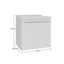 Ver imagem 4 de Balcão para Cozinha Fit 60 Lado Esquerdo (Le) com Aramados com Tampo Yescasa Branco