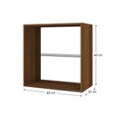 Ver imagem 3 de Armário Aéreo Fit 60cm sem Porta e com Prateleira de Vidro Yescasa Marrom/Oliva