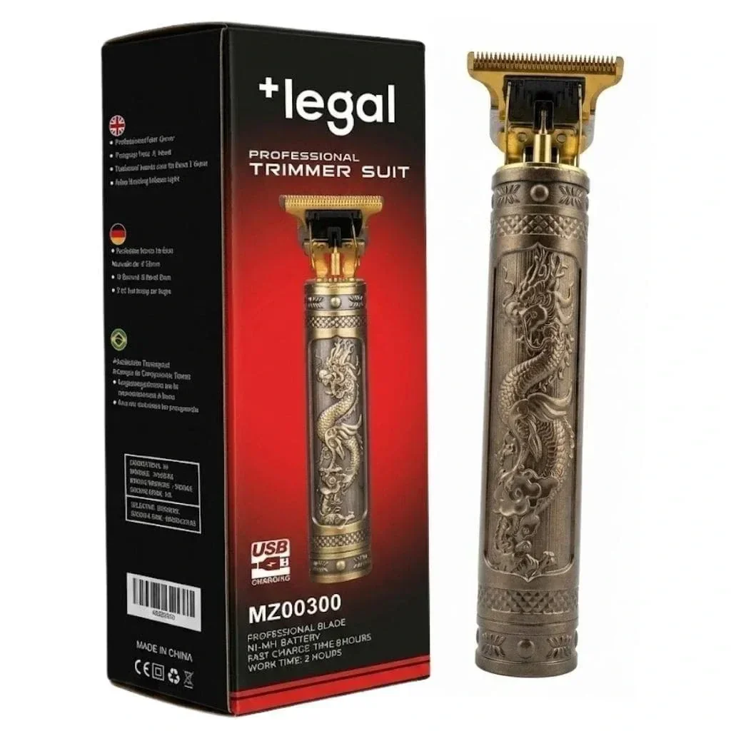 Máquina Cortar Cabelo/Barba/Pelos Dragão Aparador Recarregável