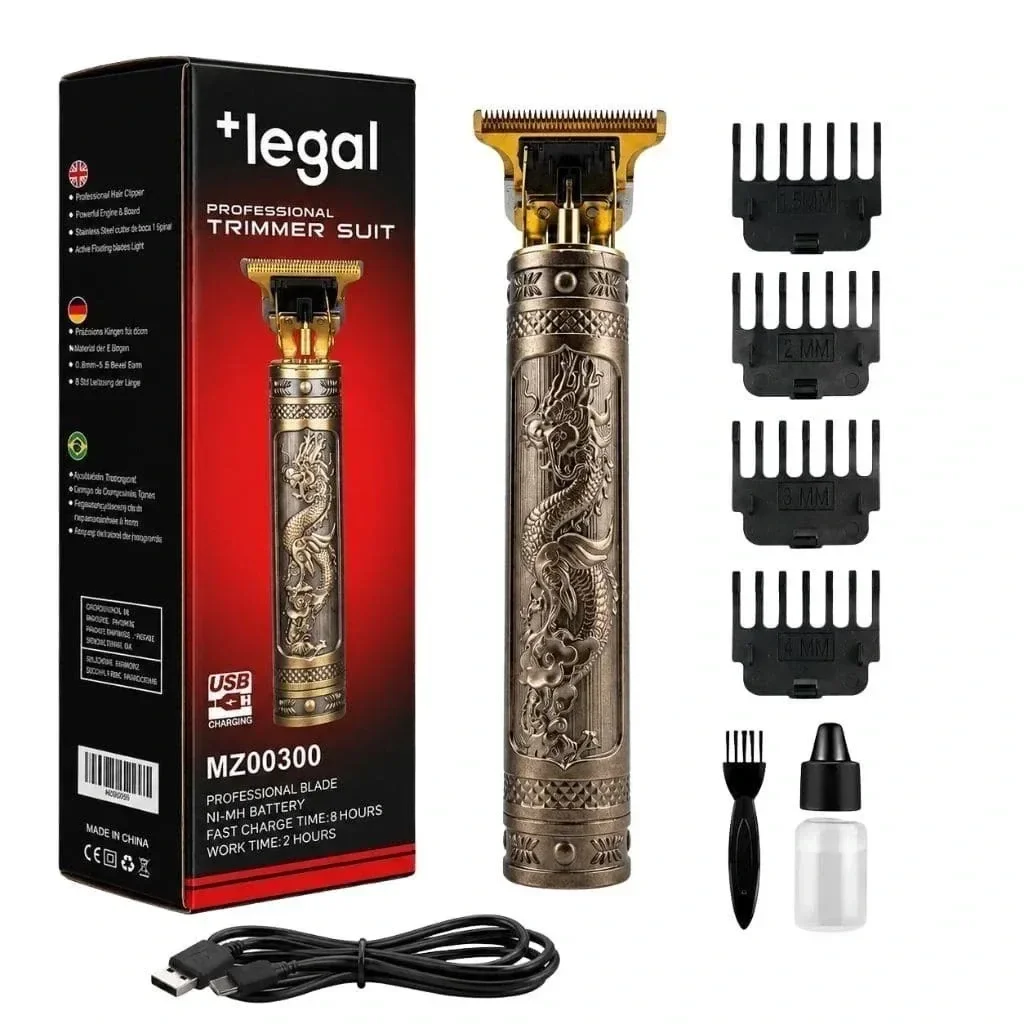 Ver imagem 2 de Máquina Cortar Cabelo/Barba/Pelos Dragão Aparador Recarregável