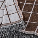 Ver imagem 3 de Manta Jacquard Misto com Franja 1,40 X 1,60 Grid Caramelo