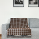 Ver imagem 1 de Manta Jacquard Misto com Franja 1,40 X 1,60 Grid Caramelo