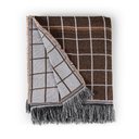 Ver imagem 2 de Manta Jacquard Misto com Franja 1,40 X 1,60 Grid Caramelo