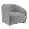 Poltrona Decorativa Julia Suede Cinza - Lm Decor - 1