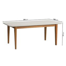 Conjunto Sala de Jantar 1 Mesa Tangará 210cm 8 Cadeiras Estofadas Miriti Cabecasa Madeiramadeira - 2