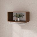 Ver imagem 1 de Armário Aéreo Fit 60cm com Cabideiro sem Porta Yescasa Marrom/Oliva