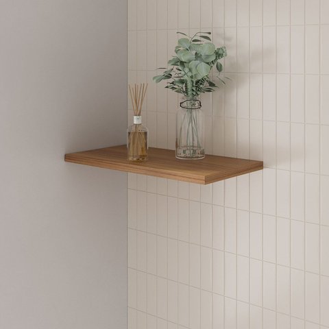 Prateleira Fit 100% MDF 60 cm com Suporte Yescasa Marrom