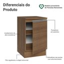 Ver imagem 3 de Balcão de Cozinha 50cm 1 Porta Rustic Glamy Madesa