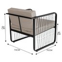 Ver imagem 2 de Poltrona para Área Externa Santiago em Alumínio e Fibra Sintética Acesse Móveis