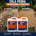 Ver imagem 6 de Kit 2 Cola Pedra Veda Forte Incolor 5 Litros para Jardim e Calçamento