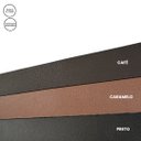 Ver imagem 3 de Espelho Redondo 80cm Moldura em Couro Preto