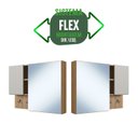 Ver imagem 7 de Armário Espelheira para Banheiro com 2 Portas e Nichos Marrom/Mel/Arenas