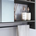 Ver imagem 5 de Armário Espelheira para Banheiro com 1 Porta 1 Toalheiro e Nichos