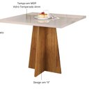 Ver imagem 7 de Conjunto Canto Alemão com Baú Trento Mesa Quadrada com Vidro 90x90 e 2 Cadeira Dallas em MDP/MDF Yescasa Bege/Mel/Marfim/Off White