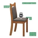 Ver imagem 6 de Conjunto Canto Alemão com Baú Trento Mesa Quadrada com Vidro 90x90 e 2 Cadeira Dallas em Mdp/mdf