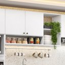 Ver mais imagens de Armário Aéreo para Cozinha 2 Portas 120cm Magnólia Yescasa Branco