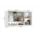 Ver imagem 7 de Armário Aéreo para Cozinha 2 Portas 120cm Magnólia Yescasa Branco