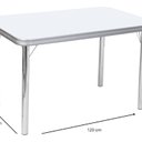 Ver imagem 2 de Conjunto Sala de Jantar com 4 Cadeiras Samanta Cromado/Cinza
