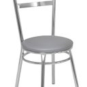 Ver imagem 4 de Conjunto Sala de Jantar com 4 Cadeiras Samanta Cromado/Cinza