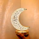Ver imagem 2 de Luminária Formato Lua Decoração Led Quarto Iluminação - Atmosfera Romântica e Aconchegante