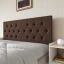 Ver imagem 1 de Painel Cabeceira Casal Capitonê Estofada 140cm Elisa Fixação Parede Suspenso:Marrom